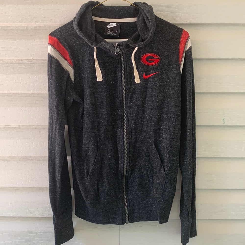 Light UGA Nike gray marled hoody.